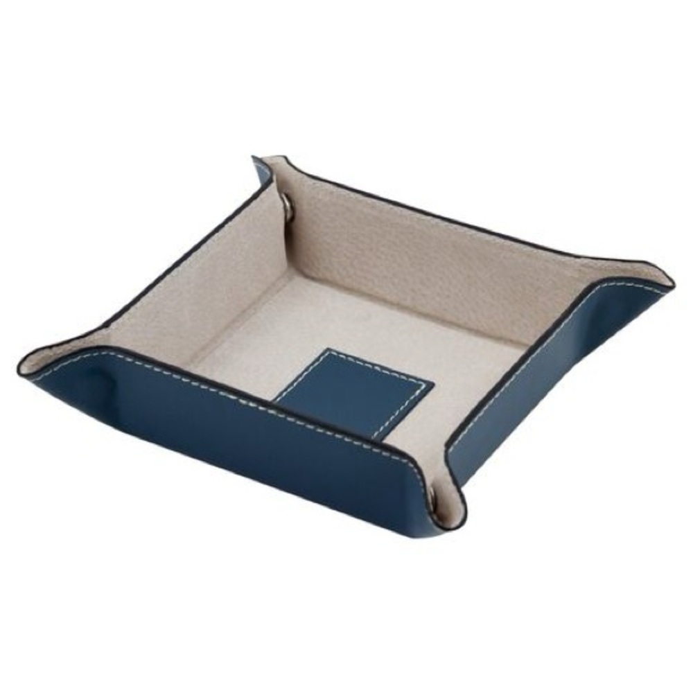 Orange Leather Valet Tray - Bey Berk